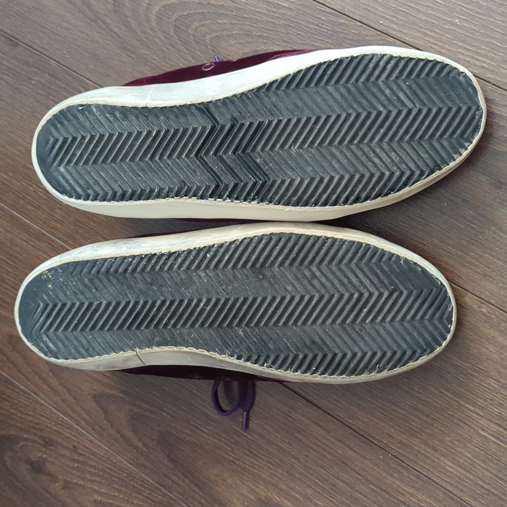 Golden Goose Deluxe Brand Golden Goose Superstar Plum Velvet White Dark red Prun - Picture 7 of 14